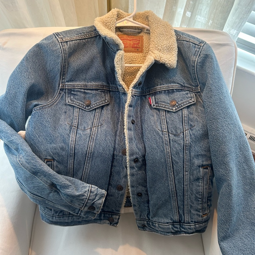 Levi's Blue Jean Jacket with Sherpa Lining
